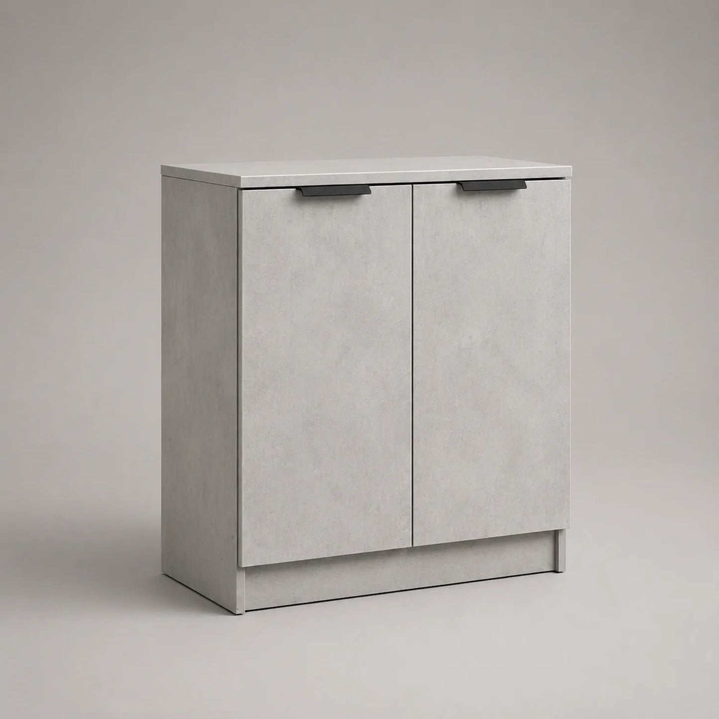 Zweitüriges Sideboard Holzspanplatte Betonoptik Grau 80x40x85 cm
