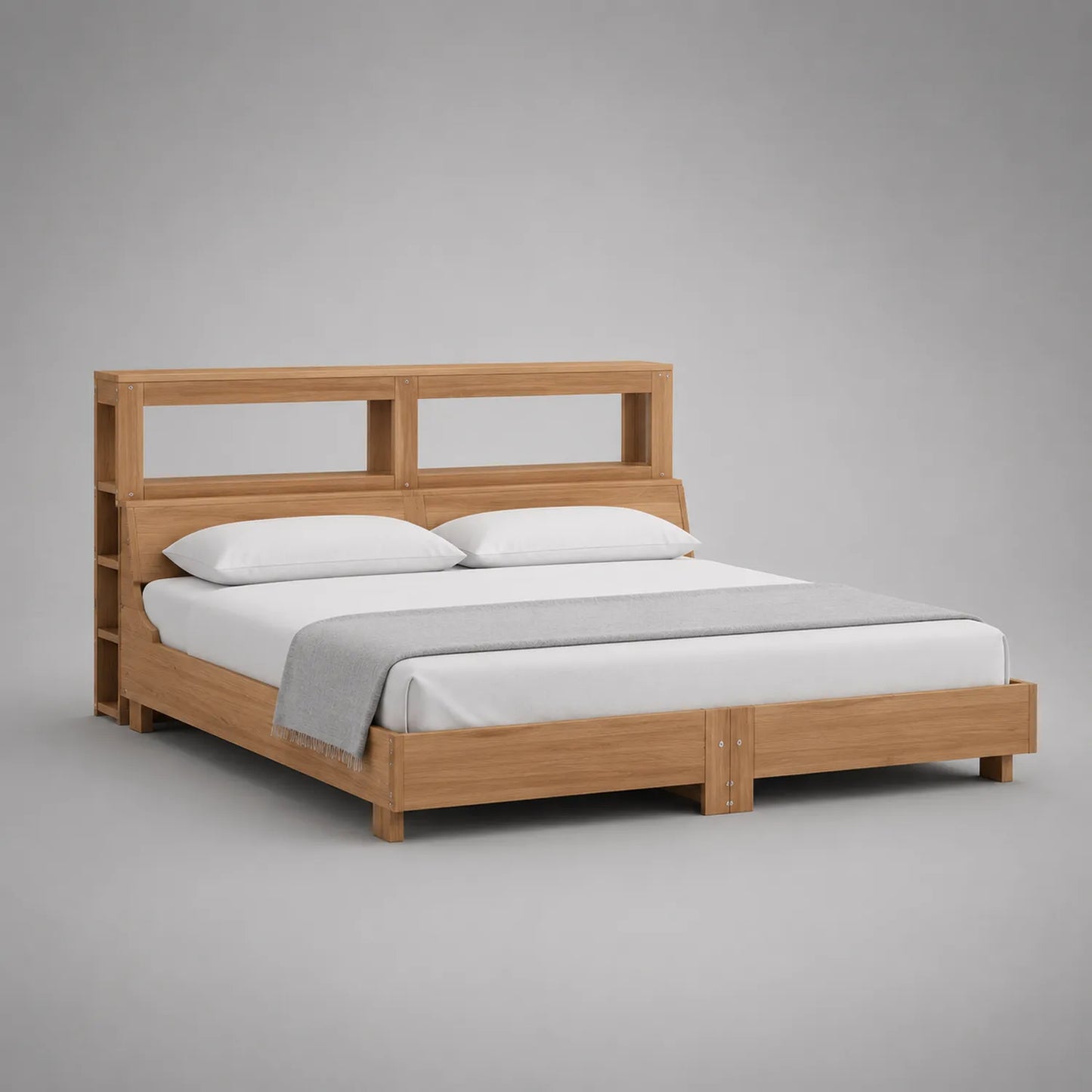 Holzbett 200x180 cm, Eichenrahmen
