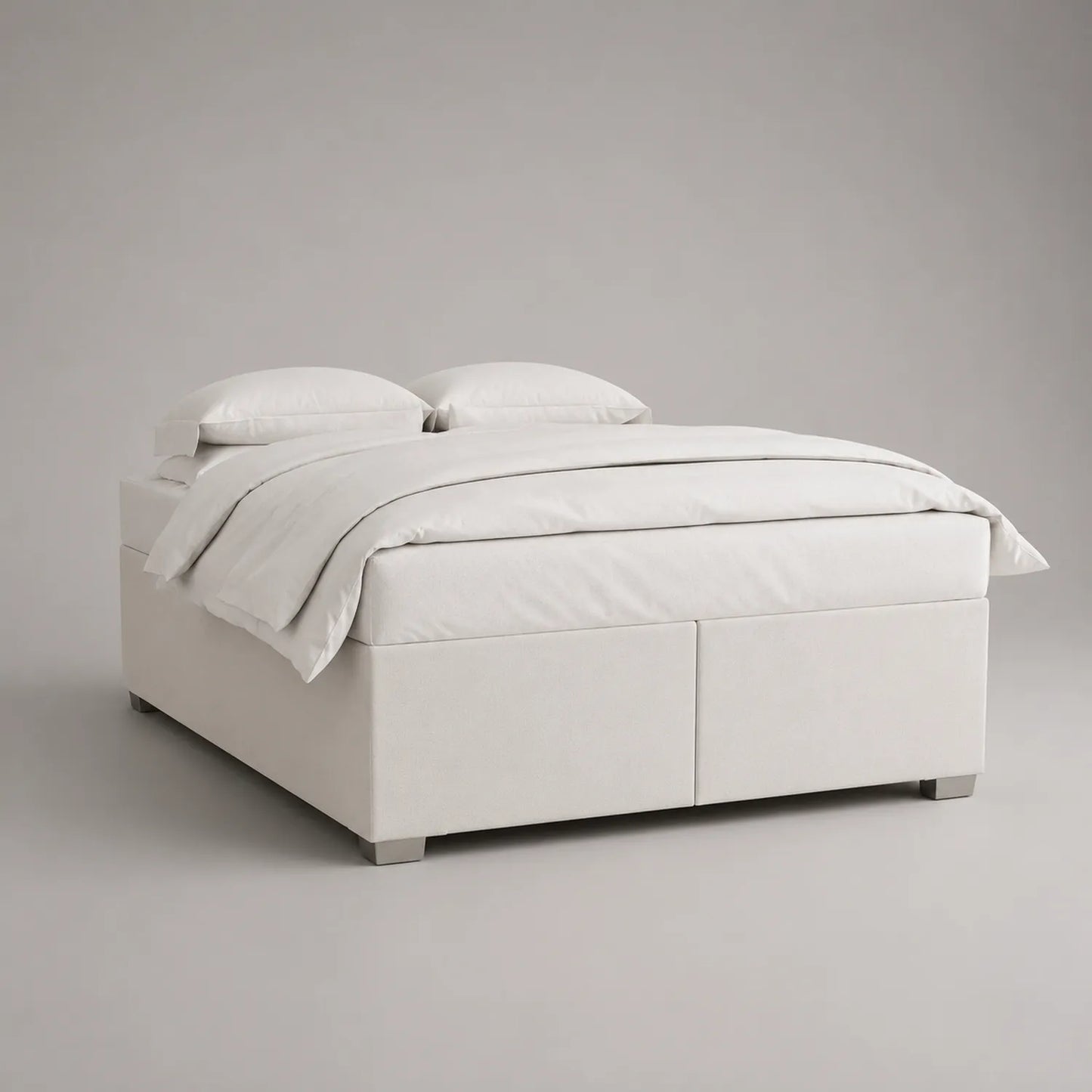 Boxspringbett mit Stauraum 180x200 cm Creme
