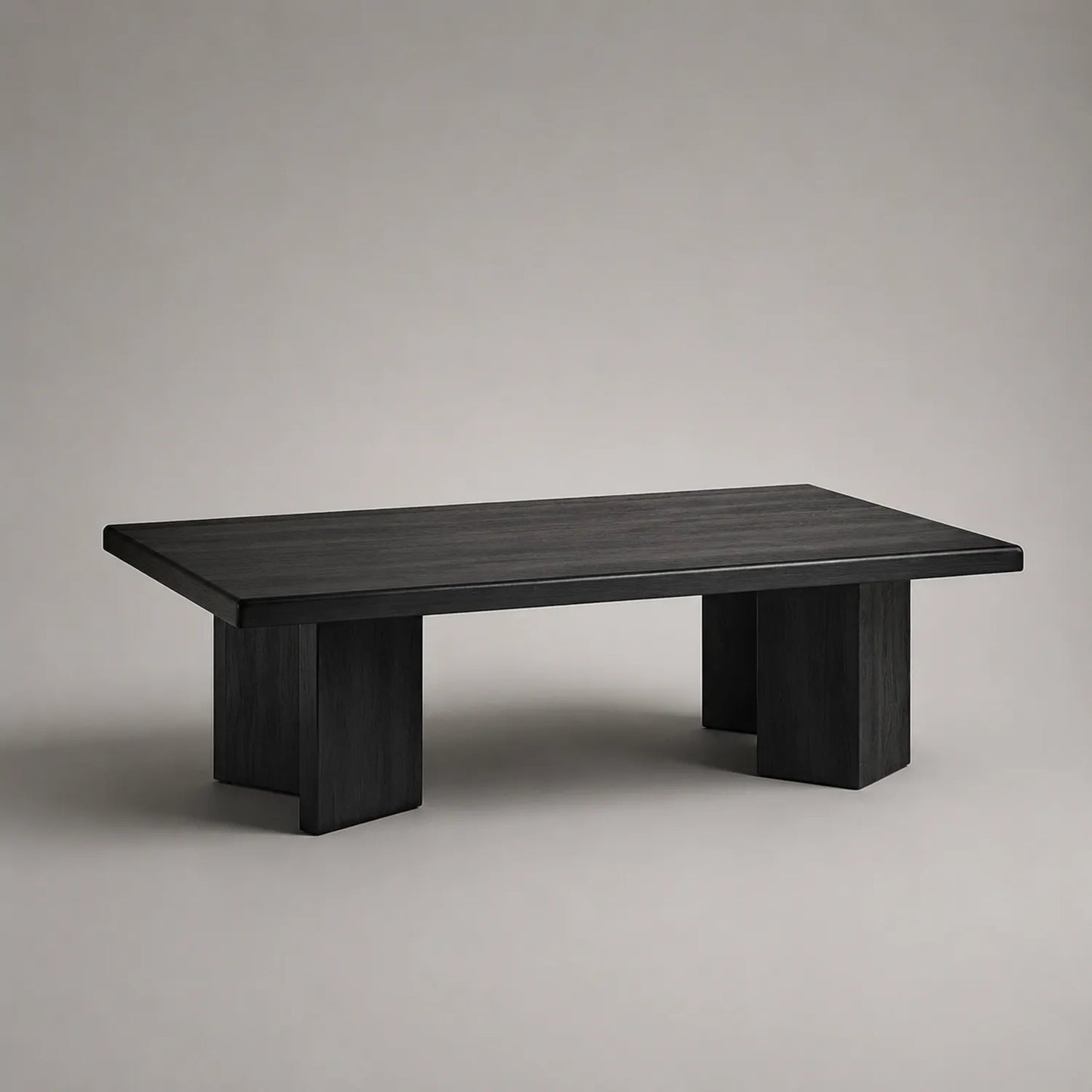 Rechteckiger Couchtisch aus Holz, schwarz