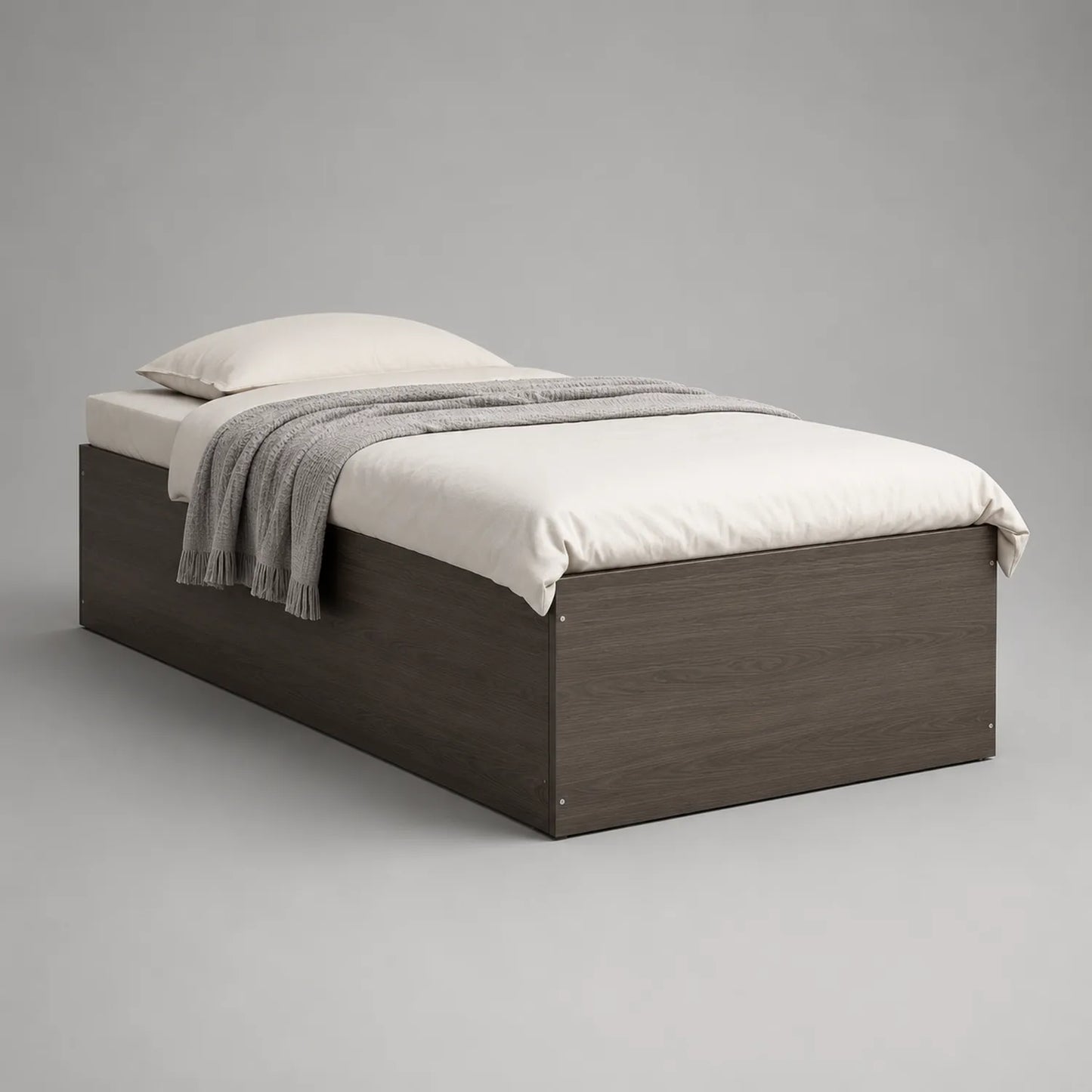 Einzelbett Holz Dunkelbraun 200x90 cm