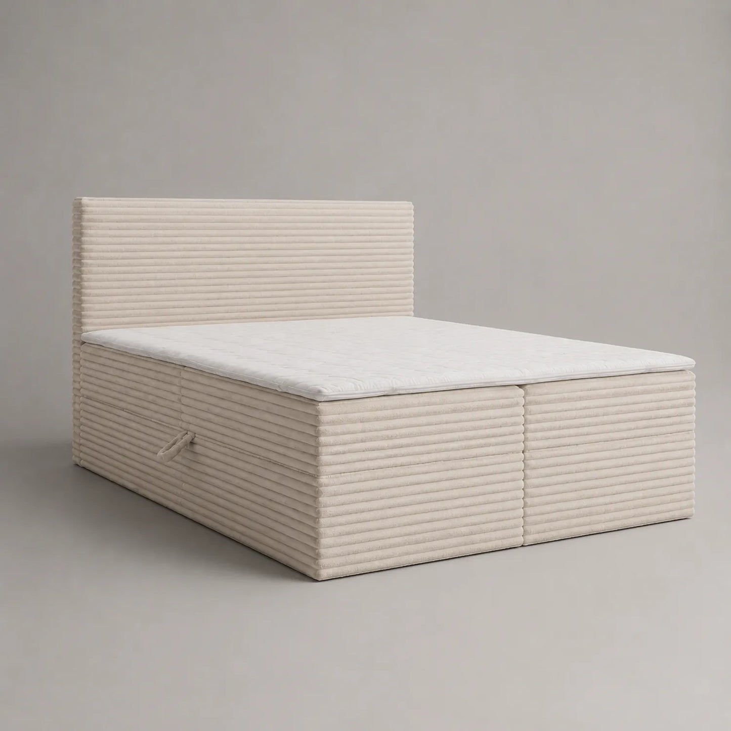 Boxspringbett 180x200 cm Beige Polyester