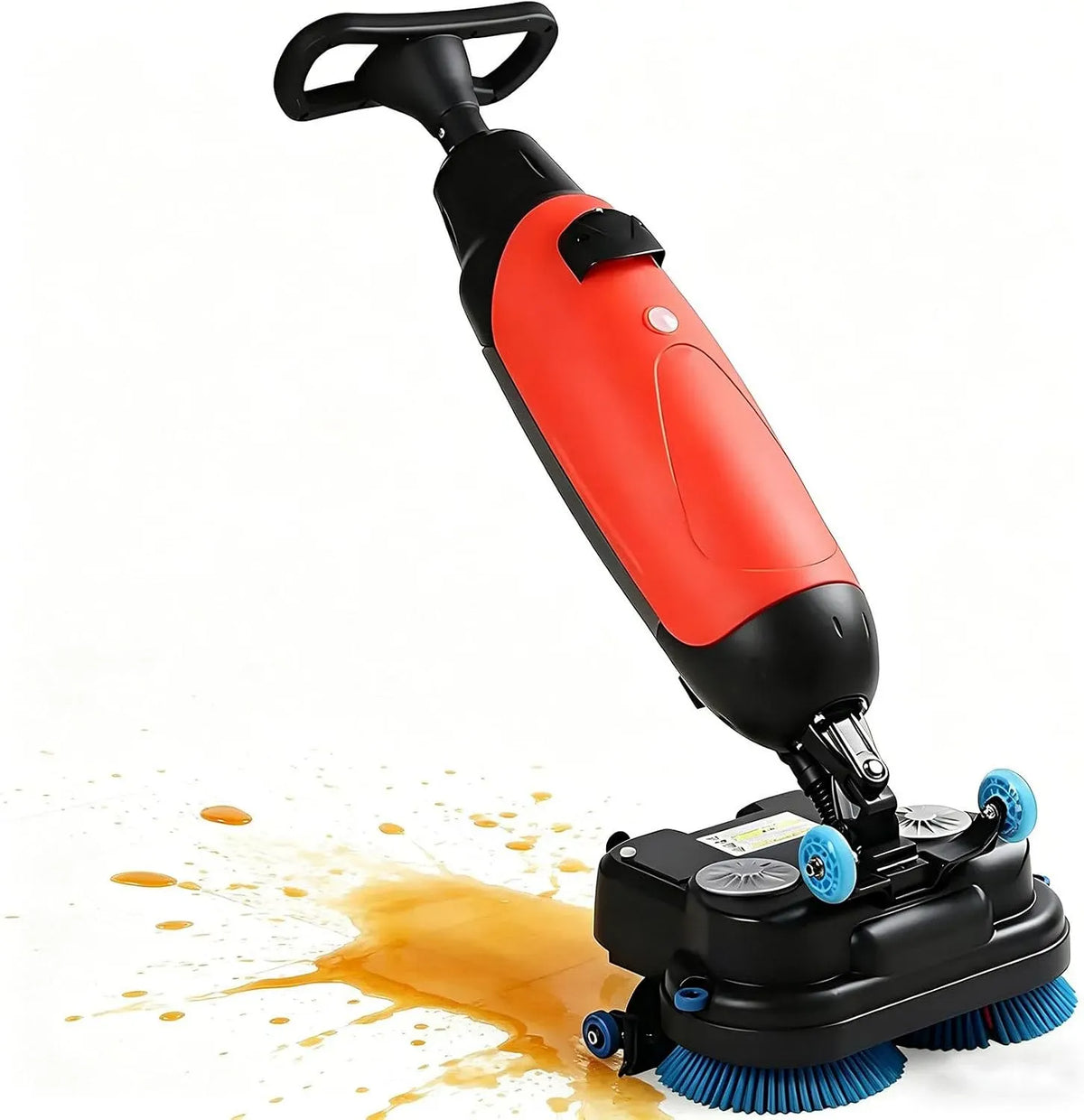 Gewerbe-Scheuersaugmaschine, 17 Zoll, kabellos, Rot, für Fliesen und Hartböden Red