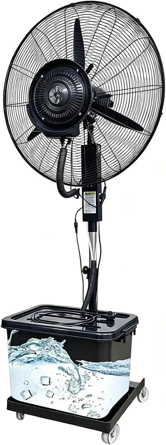 Ventilator, 42 L, großer Wassertank, Ventilator zur Luftzirkulation, Industrie-Nebelventilator 2026 Upgrade mit 42L Wassertank