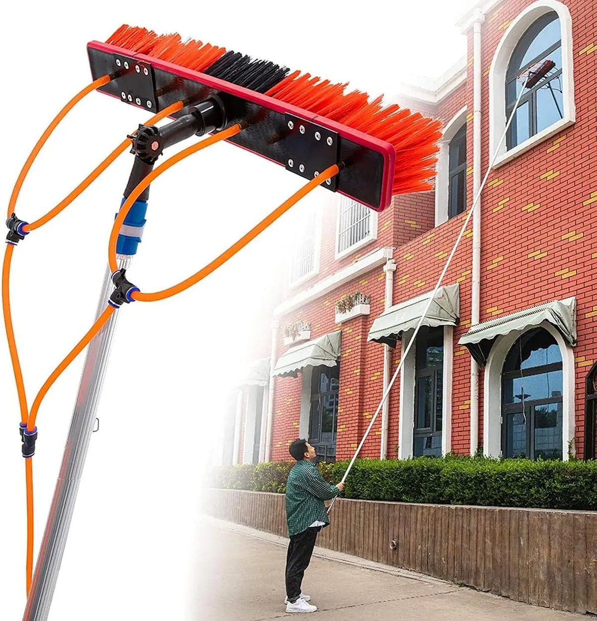 Solarpanel-Reinigungsgerät, Fensterwaschwerkzeug, Wasserzufuhr, Outdoor, für hohe Fenster