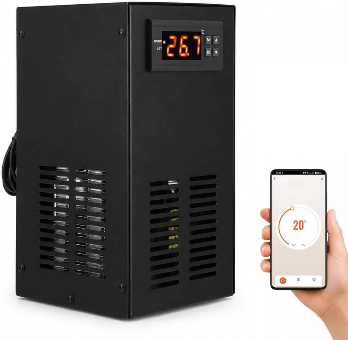 Kühler, 35 L, WLAN, Digitalanzeige, Wärmefunktion, für Heizen und Kühlen mit Digitalanzeige
