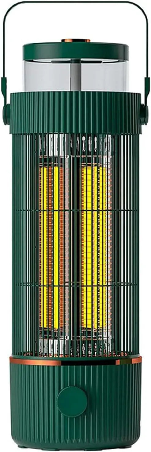 Vogelkäfig-Stummschaltungs-Elektroheizung, Luftbefeuchter, Raumheizung, Bratenherd, tragbar, Wärmefunktion, Grün, für Zuhause und Büro