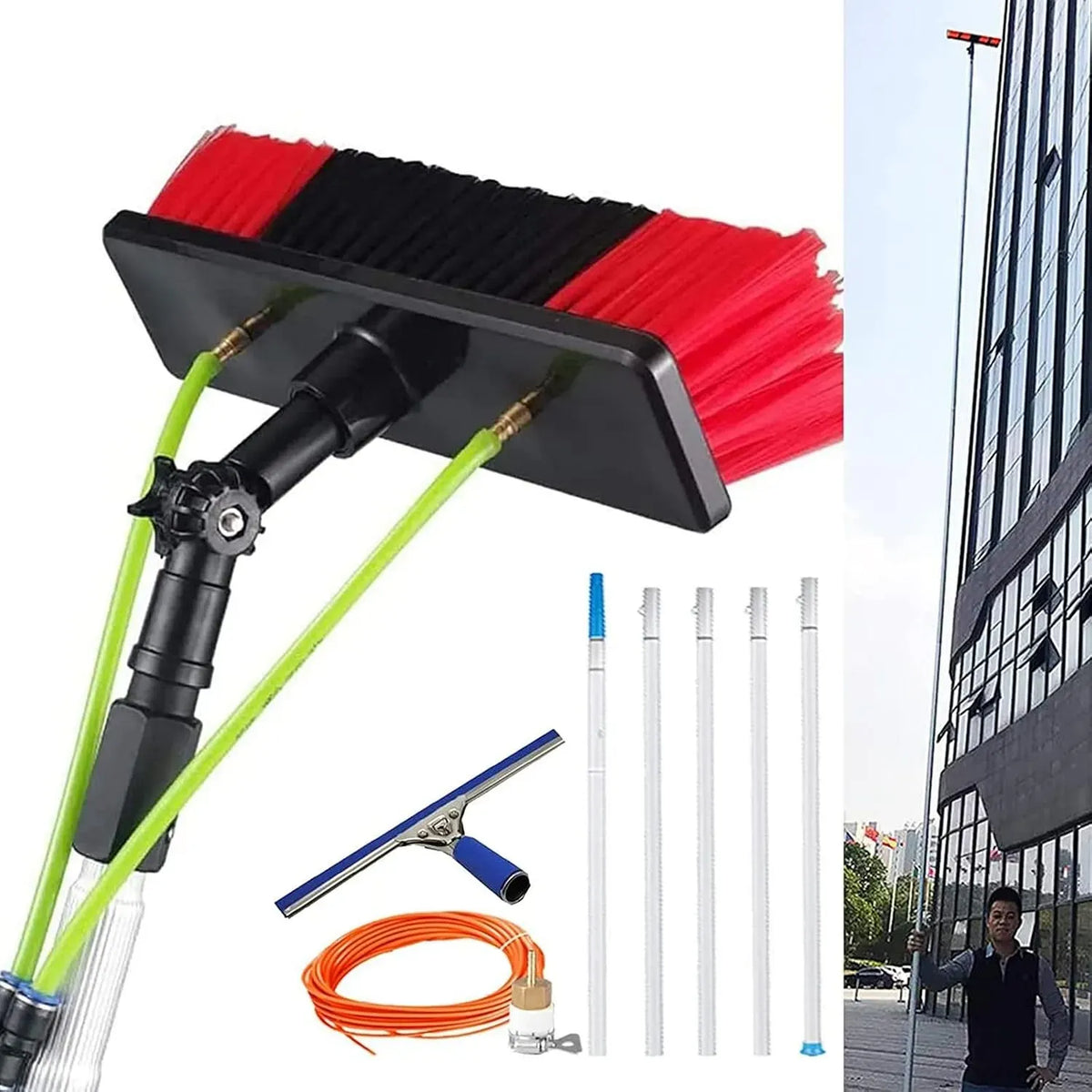 Solarpanel-Reinigungsgerät, Bürste, 30 cm, 12 m, gewerblich, für hohe Reichweite