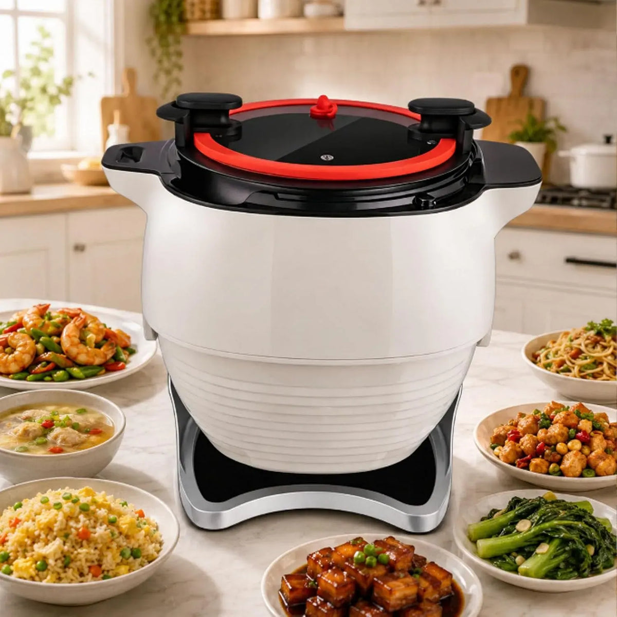 Küchenmaschine 6-Liter-Wok, 2000 W, 360° Drehbar, Modelljahr 2026