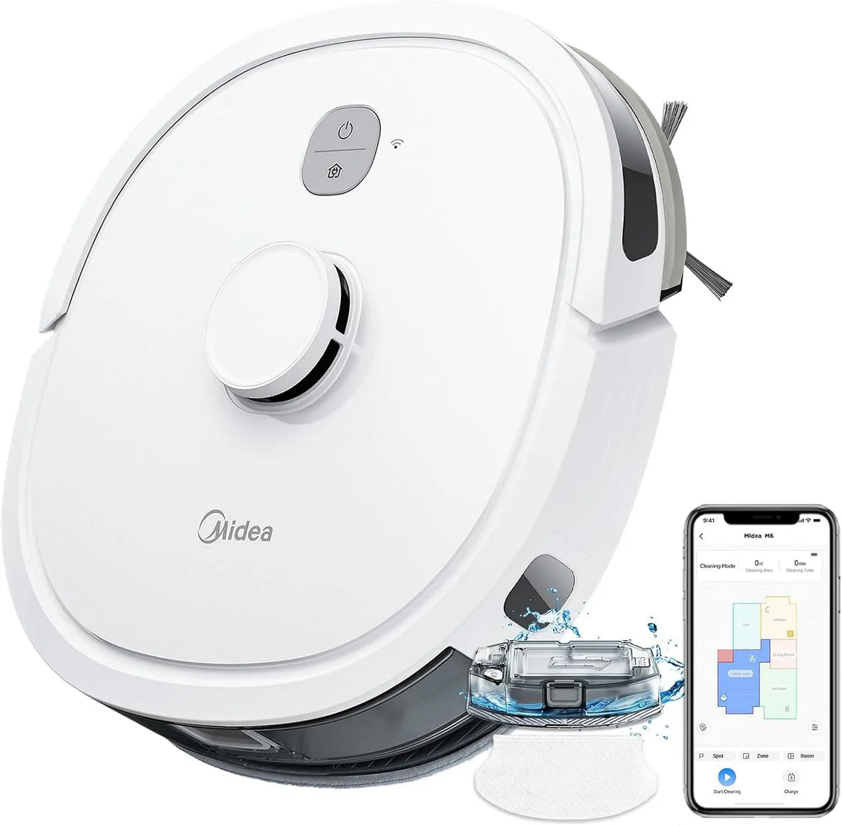Saugroboter 140Min, App, Wischroboter 2000Pa, APP Steuerung
