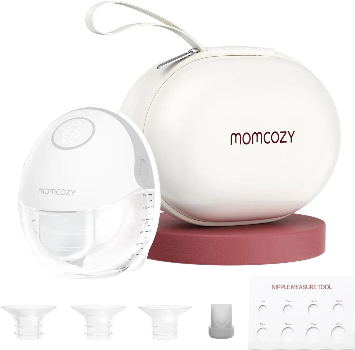 Milchpumpe 1er-Pack, elektrische Stillpumpe, tragbar, Grau, 3 Modi & 9 Stufen für maximale Diskretion und Komfort, 24 mm