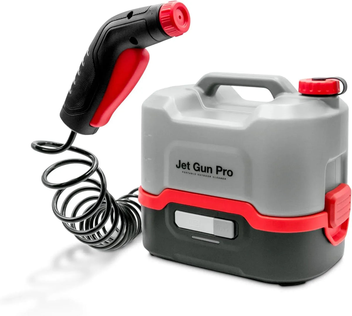Hochdruckreiniger 3-m-Spiralschlauch, tragbar, Errecom JET GUN PRO, Gewicht 2,1 Kg, 8-L-Wasserbehälter