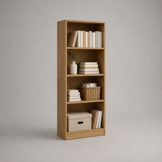 Bücherregal Eichenholz 180 cm Höhe 4 Fächer