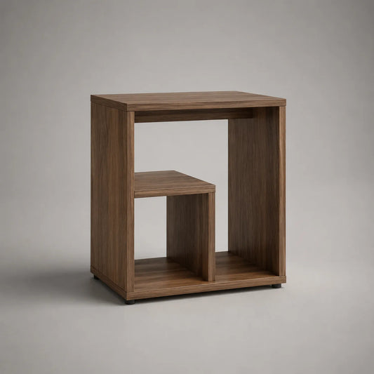 Beistelltisch Regal MDF mit Holzfurnier Eiche Braun