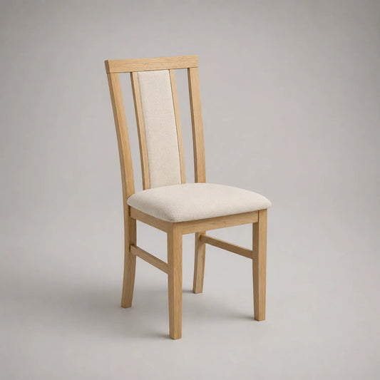 Esszimmerstuhl Eiche Beige Stoff