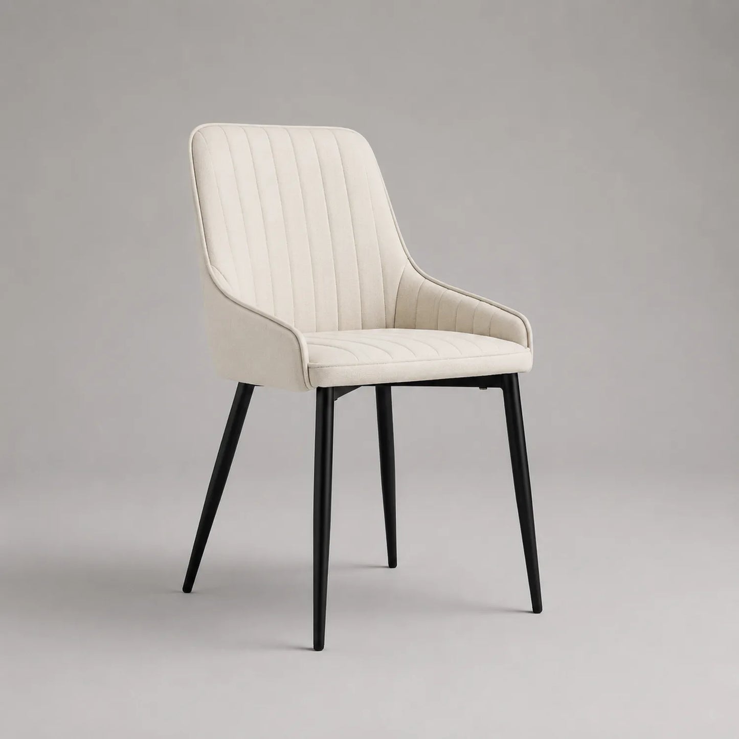 Esszimmerstuhl Polyester Stahl Beige
