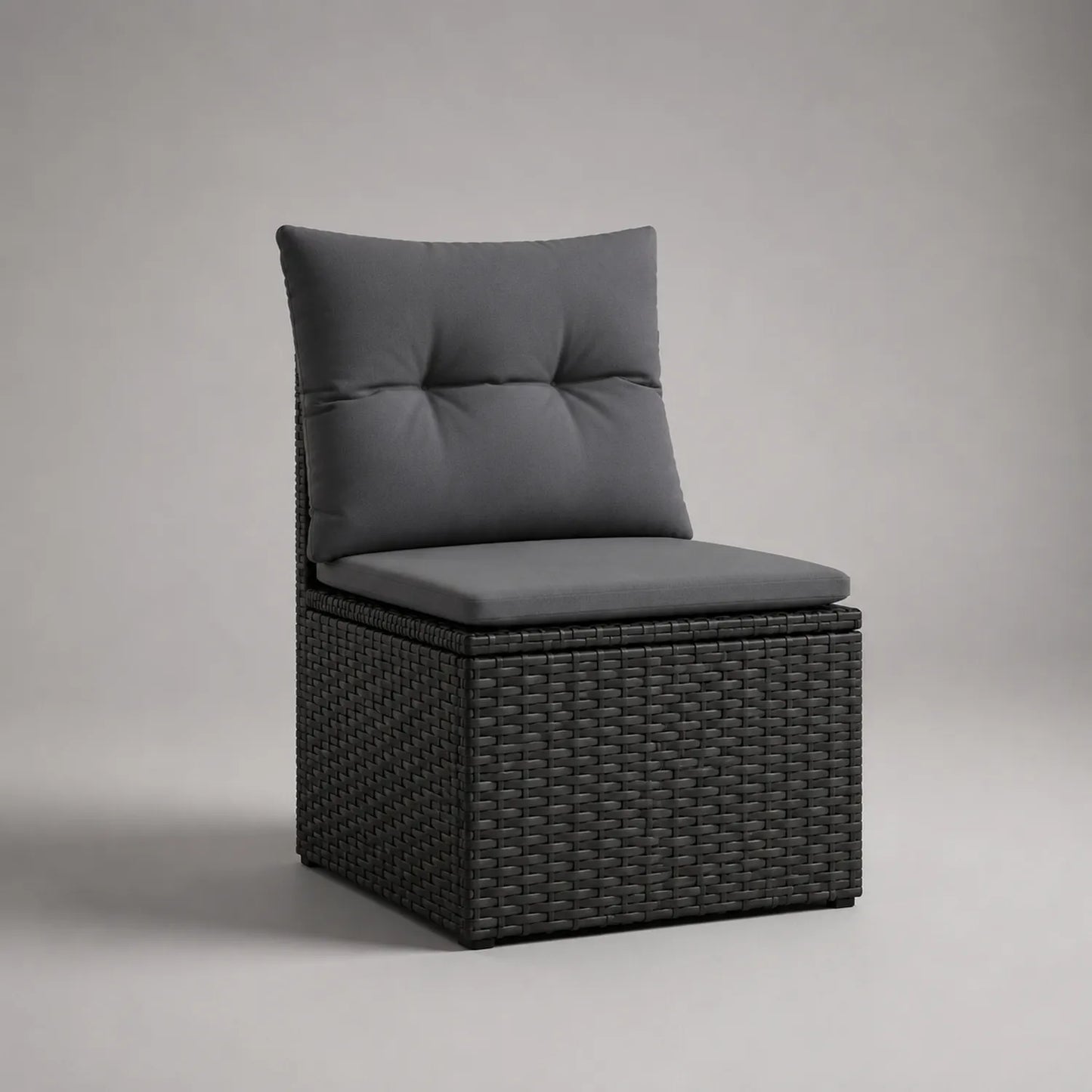 Polyethylen Stuhl mit Polyester Kissen Anthrazit