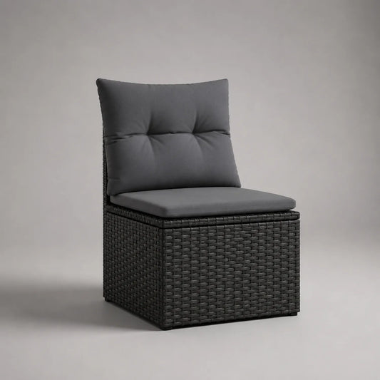 Polyethylen Stuhl mit Polyester Kissen Anthrazit