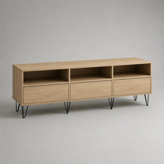 TV-Schrank Holzoptik mit Metallbeinen, 180cm