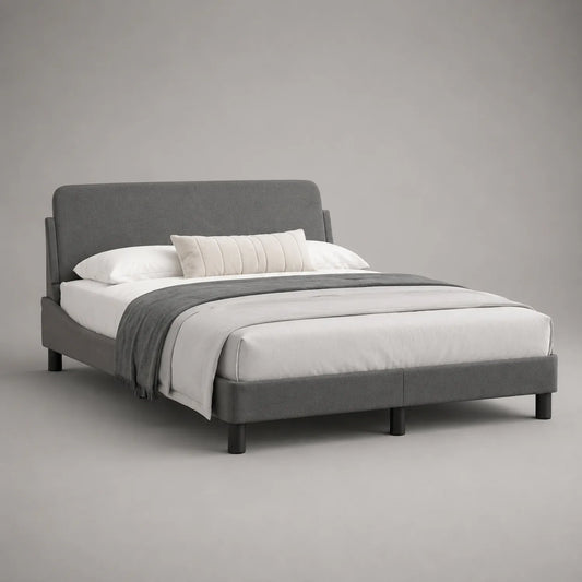 Stoffbett 180x200 cm Anthrazit