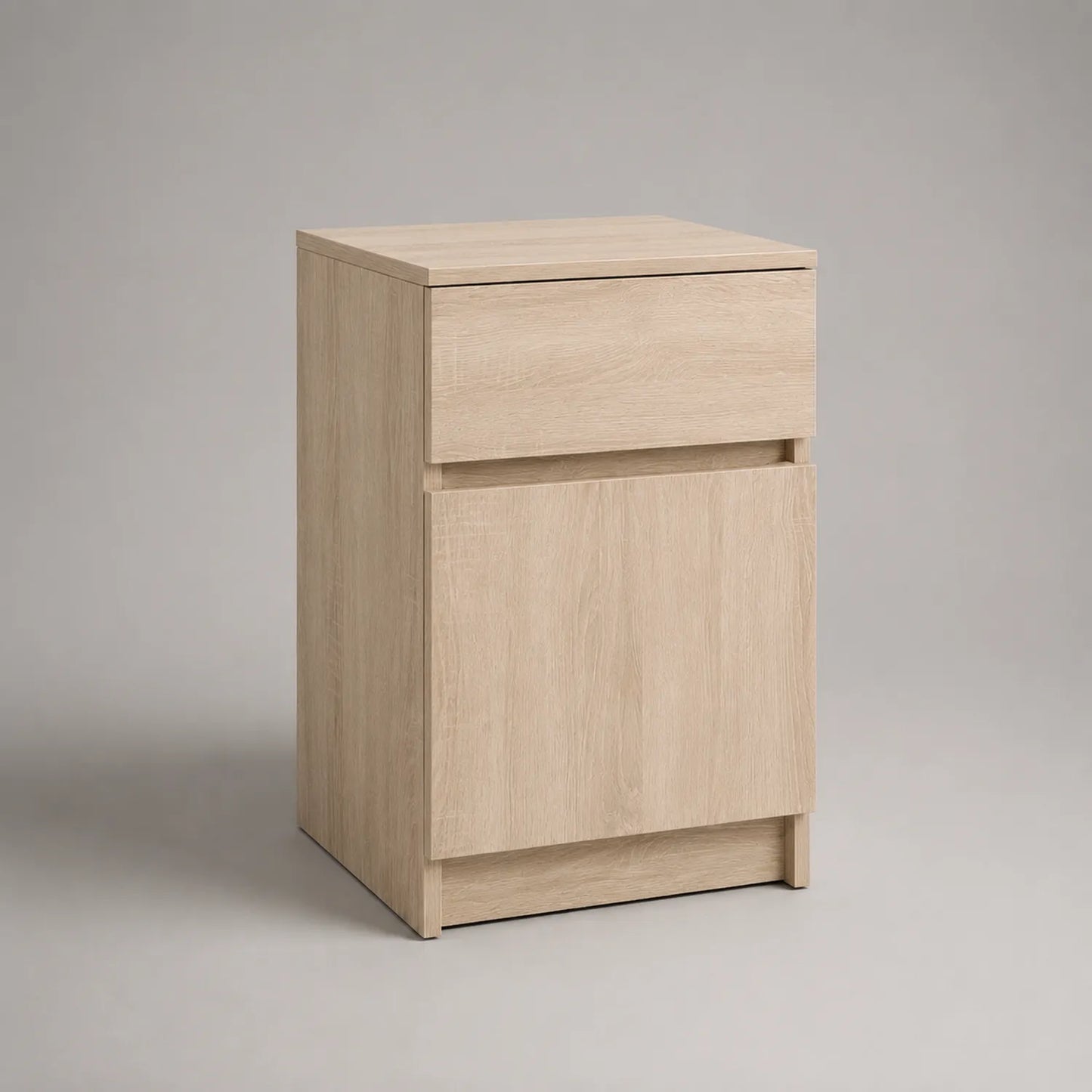 Holz Nachttisch mit Schublade und Tür 40x30x50 cm
