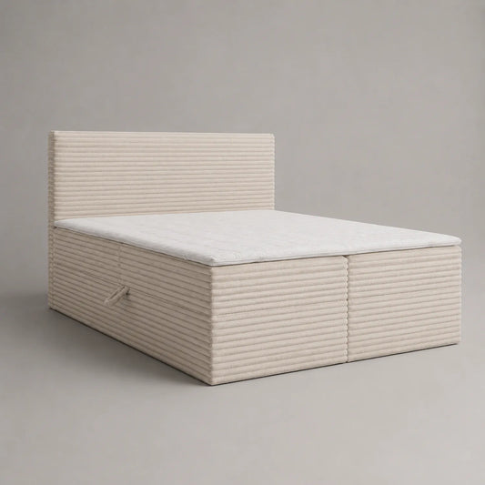 Boxspringbett 180x200 cm Beige Polyester