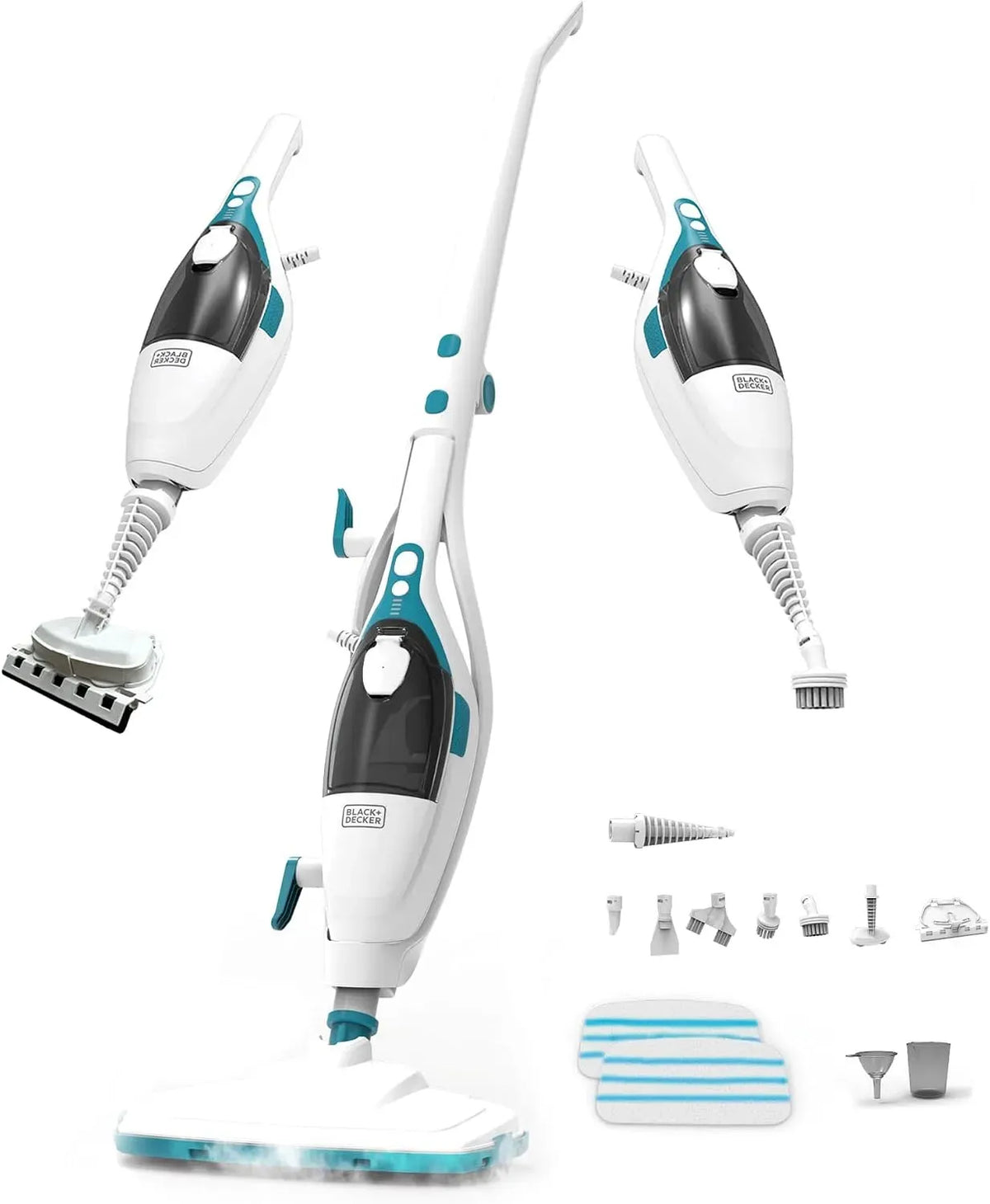 Black+Decker Dampfreiniger, Schwarz, Dampfreinigungsgerät
