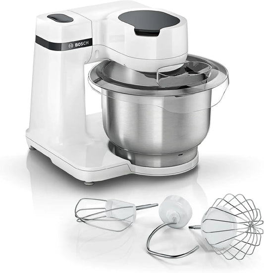 Bosch Serie 2 MUMS2EW00 Geschirrspüler, 3,8 L, 700 W, Spülmaschine, Edelstahl, Weiß, Edelstahl-Schüssel 3,8 L, 4 Arbeitsstufen