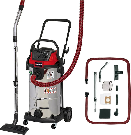 Einhell VC 2340 Nass-Trockensauger, Automatiksteckdose, HEPA-Faltenfilter, Behälter, 40 L, 1.500 W, 9 m, 1.900 W