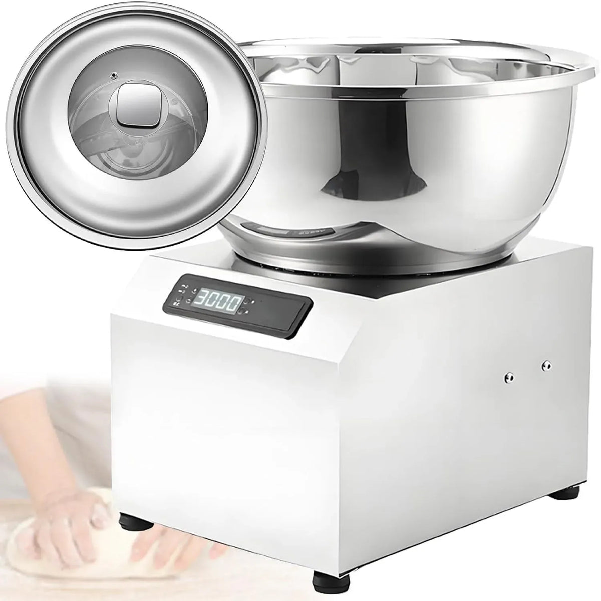 Standmixer, Gewerblicher kg/8 0-30-Minuten-Timer, Restaurant, Teigknetmaschine für Restaurant-Pizzeria-Bäckerei 8kg