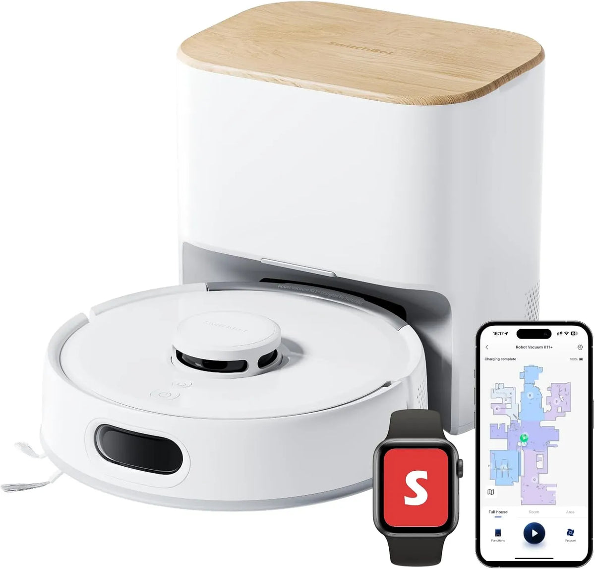 Google K11 Saugerroboter, Google Assistant, Alexa und Siri