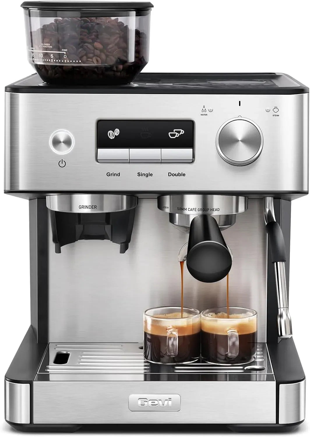 Espressomaschine, großer Wassertank, für Cappuccino