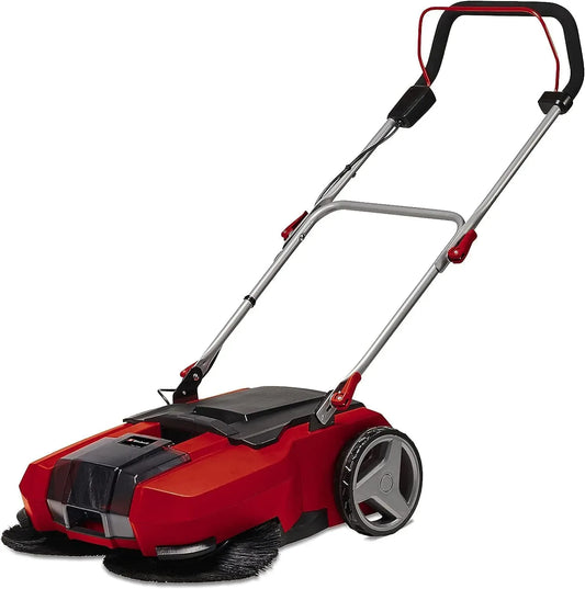 Einhell SW 18 Akku-Kehrmaschine, Schmutzbehälter, Ausschalter, Bodenkehrmaschine, 61 cm, 20 L, 18 V, kabellos