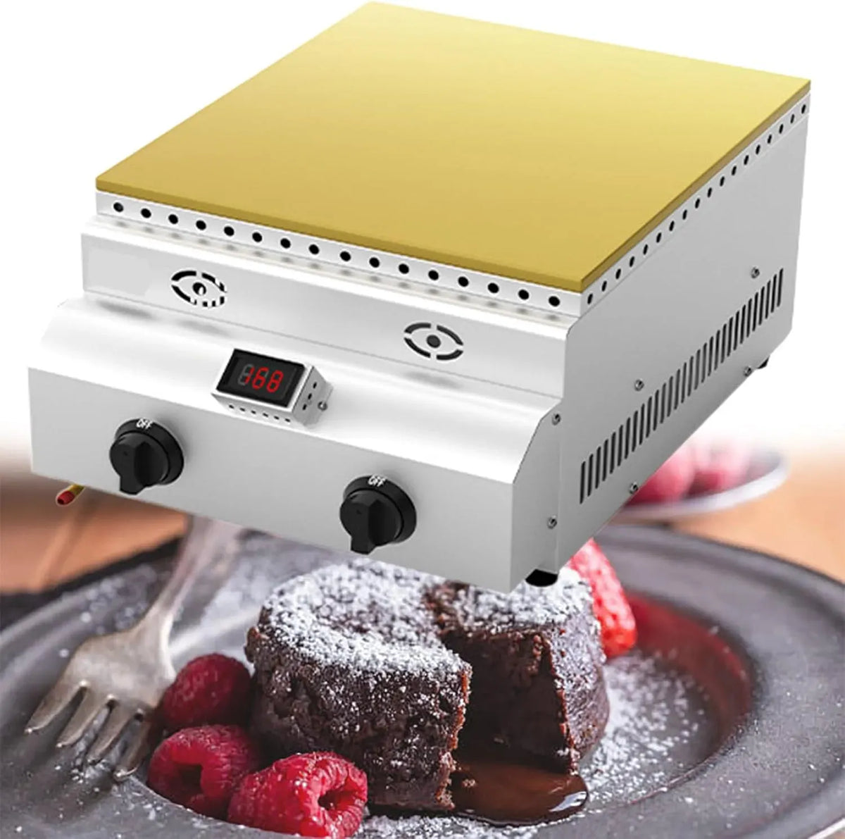 Pfannkuchen-Maschine, Souffle-Maschine, Cupcake-Maker, gewerblich, Restaurant, Antihaftbeschichtung, Edelstahl, für Zuhause