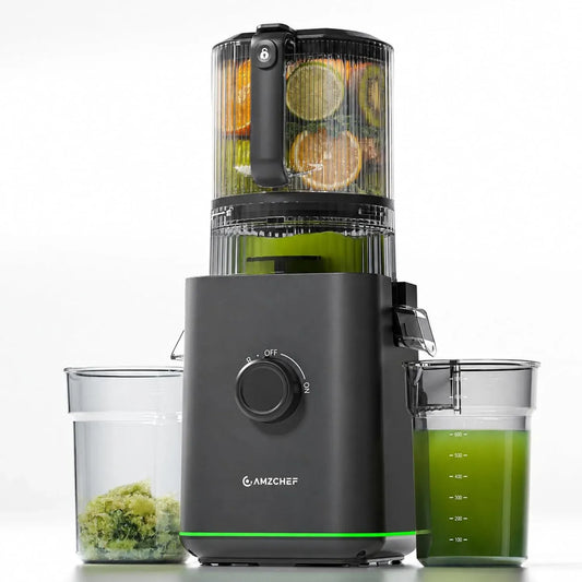 Juicer, 145 mm, AMZCHEF, kompakt, platzsparend & energieeffizient