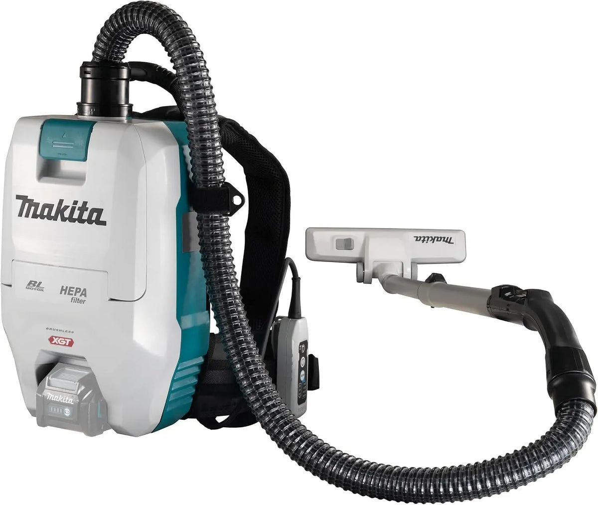 Makita VC008GZ Staubsauger, 40 V, elektrisches Staubsauggerät, Akku-Rucksackstaubsauger 40V max