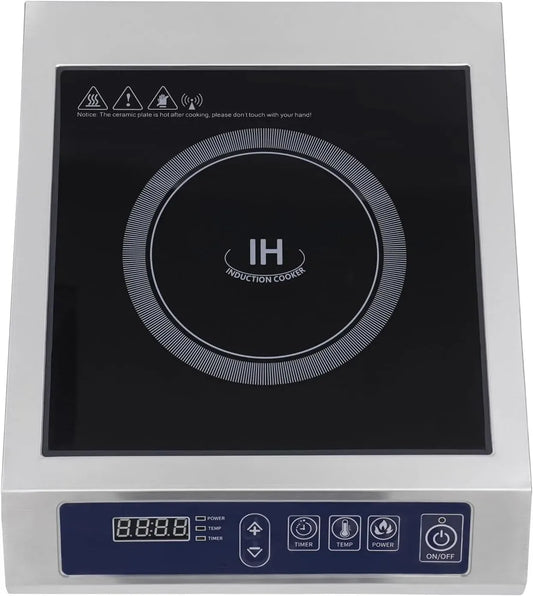 Induktionskochfeld 10-Temperaturgetriebe 11-Leistungsgetriebe, 3500 W, Induktionsplatte, Touch-Bedienung, 24H-Heizzeiteinstellung