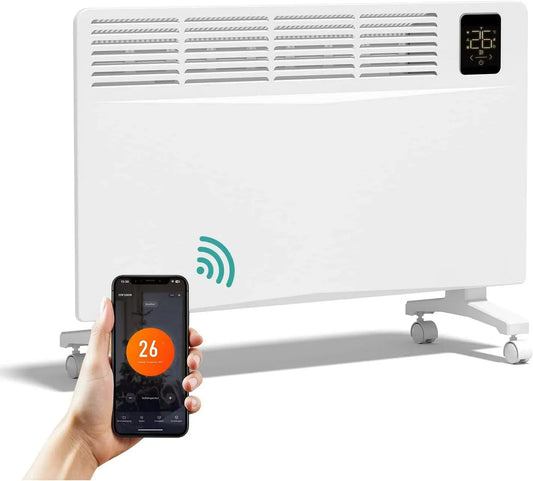 Elektroheizung, 2000 W, EMKE, WLAN, App, Weiß, WLAN Konvektor Heizung Energiesparend, App-Steuerung