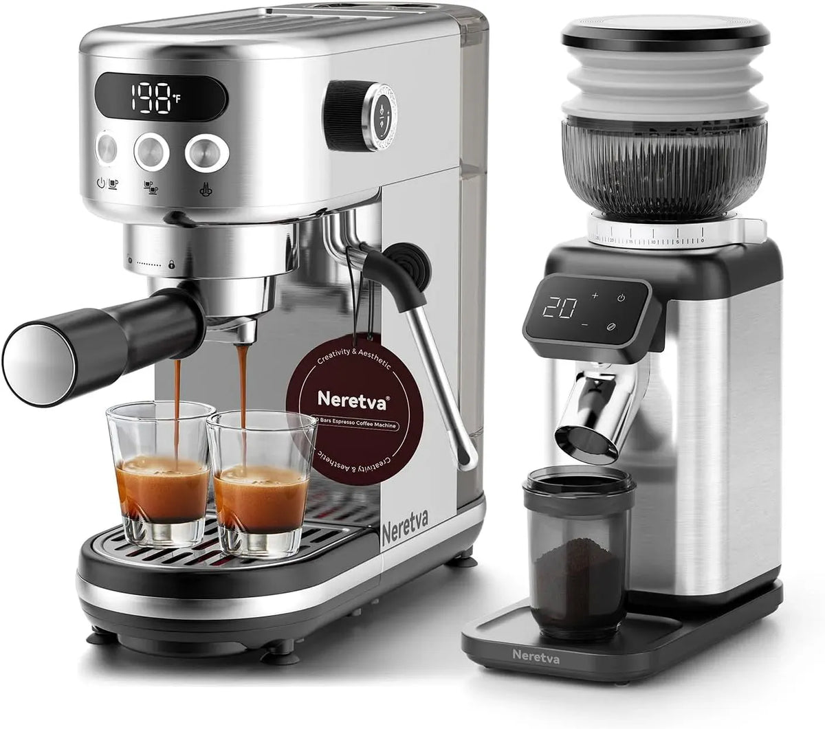 Espressomaschine, gewerblich, Edelstahl, Kaffeemaschine für Espresso