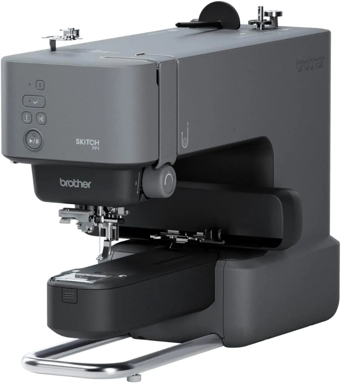 Brother PP1 Personalisierungsmaschine, Stickmaschine, Stickautomat, 100 x 100 mm, Grau