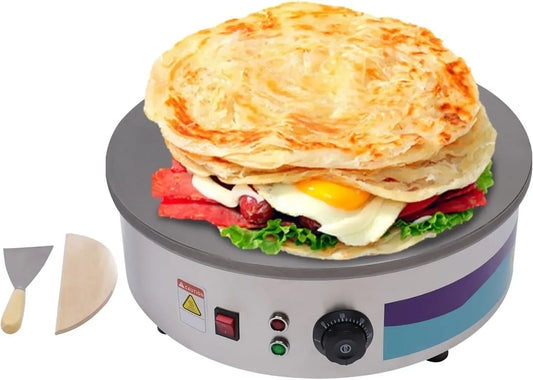 Crêpes Maker, Crepesmaker, Mini-Pfannkuchenmaschine, 45 cm, 3000 W, Holz, für Süße Crepes und Herzhafte Galettes
