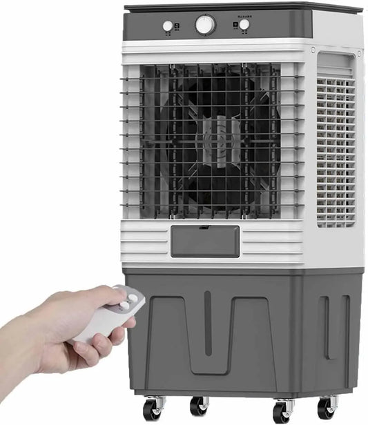 Klimaanlage, 50 L, 200 W, tragbar, großer Wassertank, leise, Kühlfläche bis zu 60 m², 3 Windgeschwindigkeiten