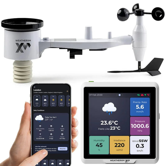 6-in-1-Sensoren WLAN-Wetterstation, Funkwetterstation, LCD-Display