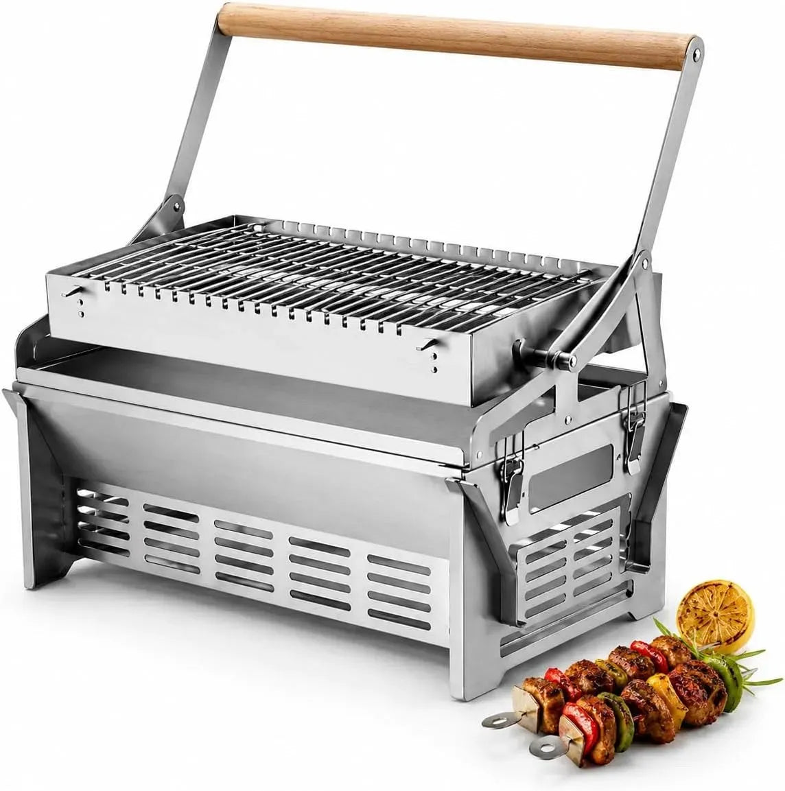 Flip-Holzkohlegrill, Wärmefunktion, Verwendbar