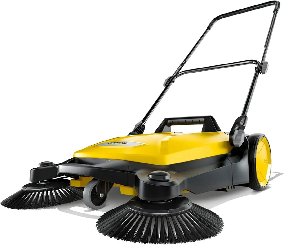 Kärcher S 4 Twin Walk-Behind Outdoor Hand Push Bodenkehrer, 5,25 Gallonen Kapazität, 68,1 cm Kehrbreite, fegt 26, 000 Quadratmeter/ tunde