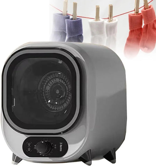 Ideal für begrenzten Raum und effiziente Nutzung, Ventilated Condensation Dryer for Small Laundry Items, Mini Tumble Dryer 0, Load, 5 Drying, 0.8 kg