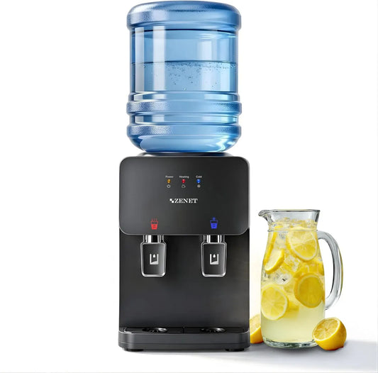 Wasserspender, Wasserkühler, Schwarz, ZENET, Wasserspender Heiß & Kalt