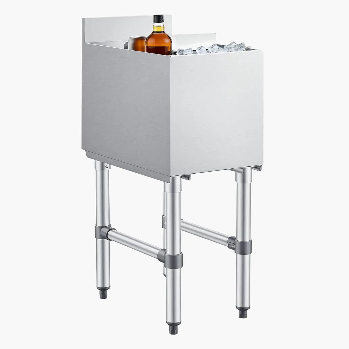 VEVOR Eisbehälter, Kühlwagen, 48,3 cm, gewerblich, Restaurant, Edelstahl, für Bar