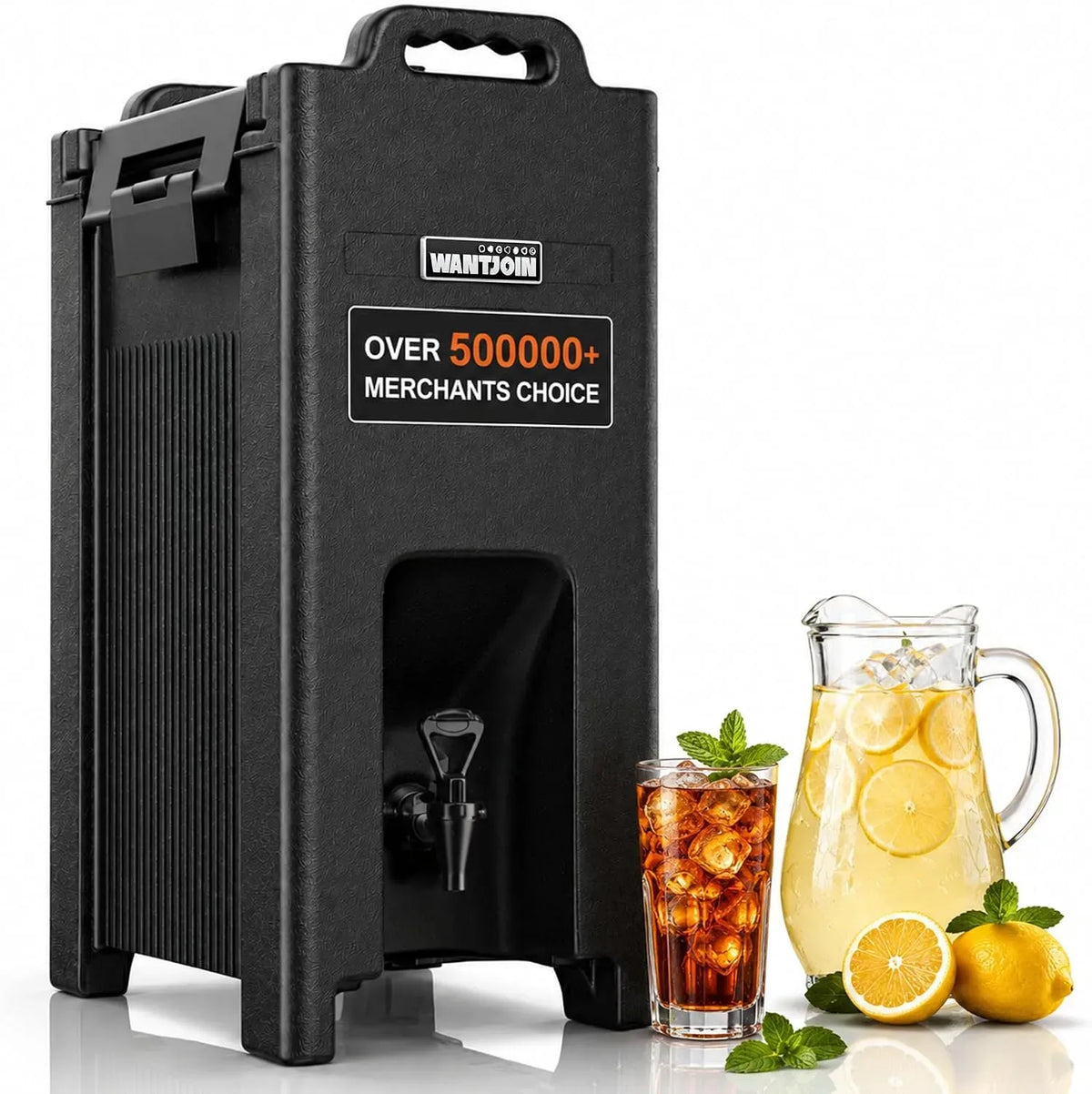 Thermo-Getränkebehälter, Getränkespender, Getränkedispenser, 18.9 L, Gastronomie, Schwarz, für Gewerbliche Gastronomie
