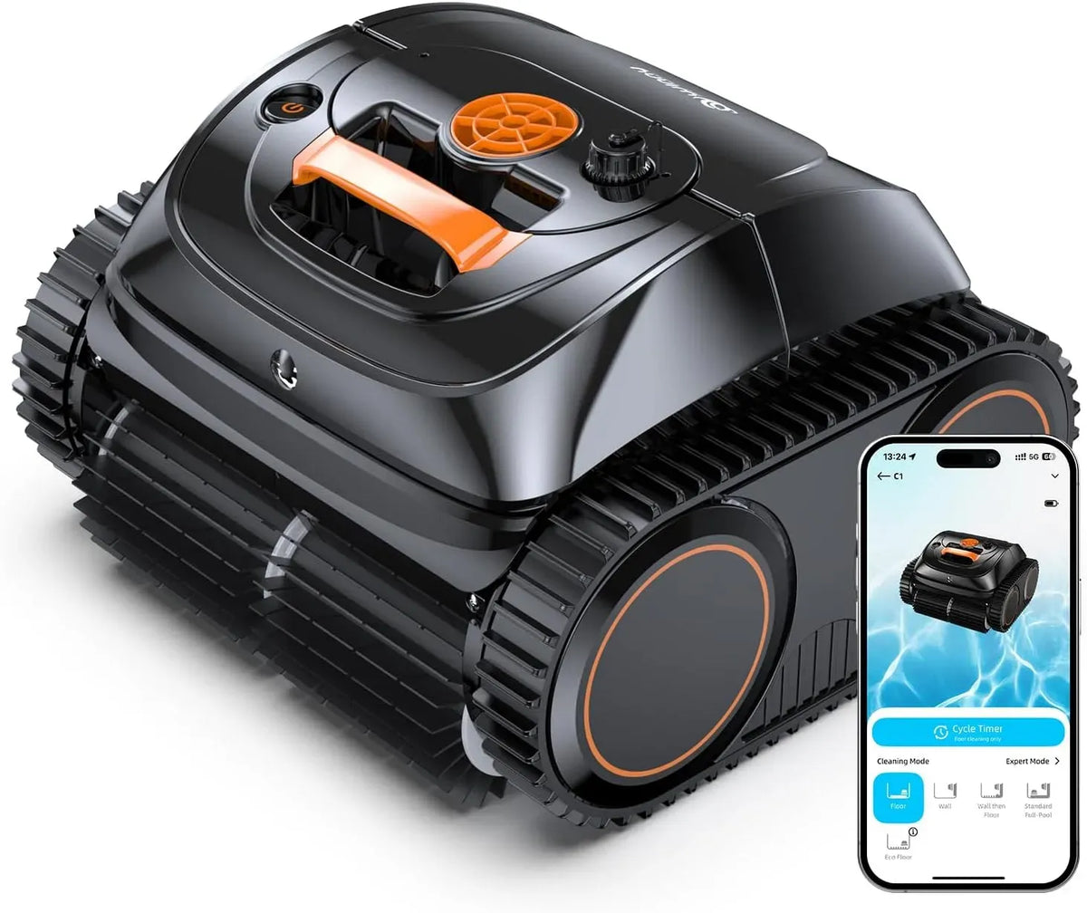 POOL CLEANER, Poolroboter, Kabel, Akku, Poolreinigungsroboter, kabellos, Stand- und Wandmontage, für ERD- & Aufstellpools, WINNY POOL
